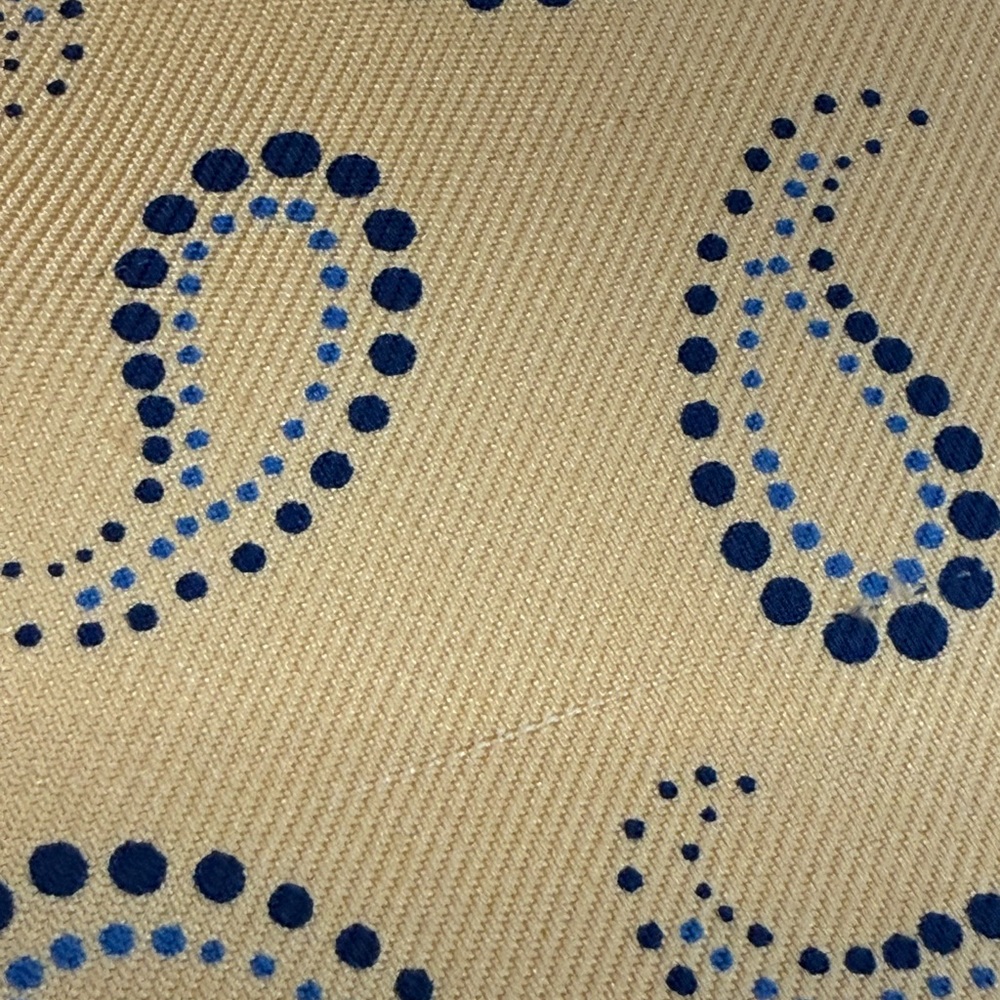 Turnbull & Asser Yellow Paisley Tie with Blue Paisley Dot Motif - Picture 5 of 5